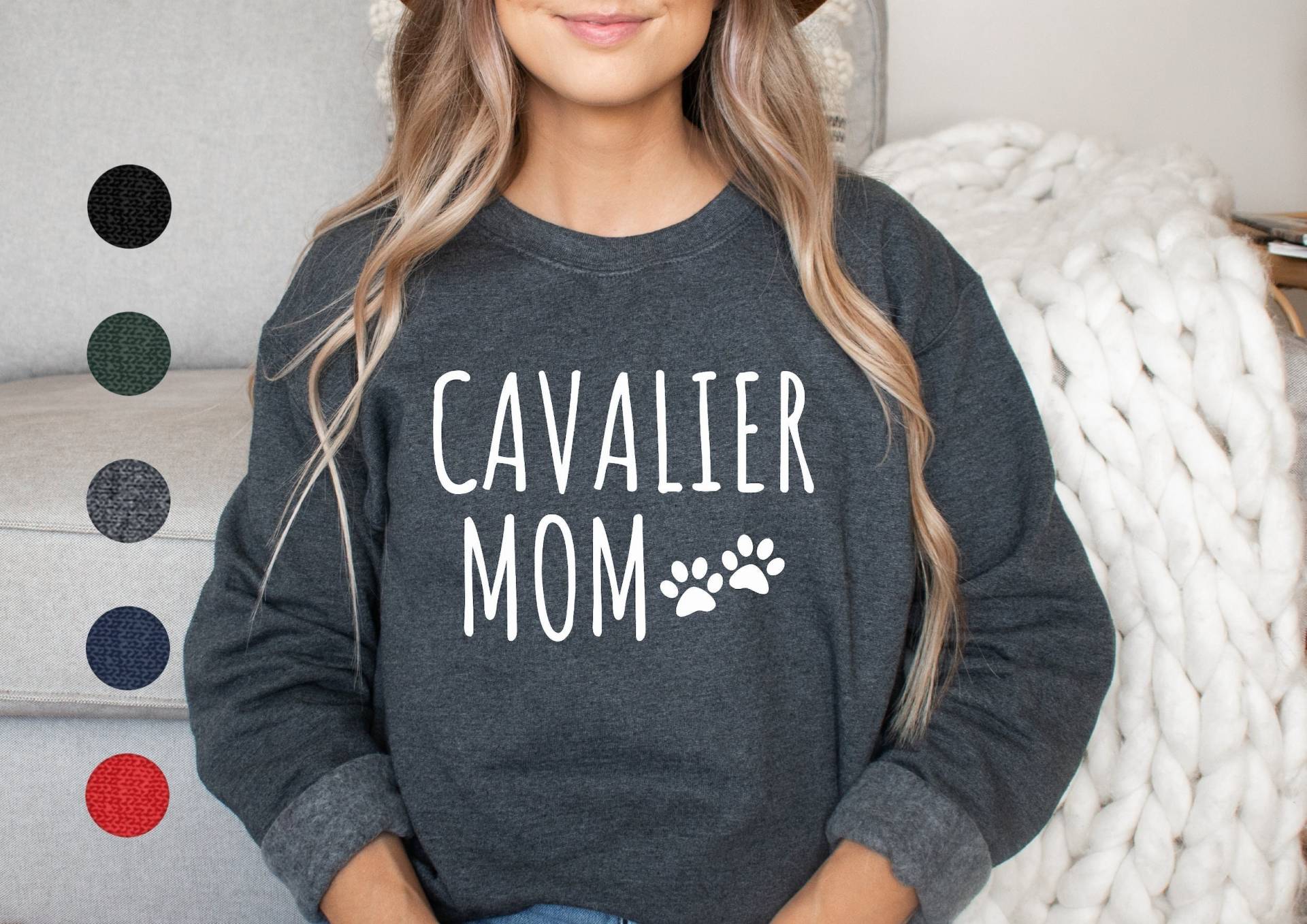 Kavalier Mom Sweatshirt | Cavalier King Charles Spaniel Pullover Geschenke Cavie Mama von FrenchieDogMomCo