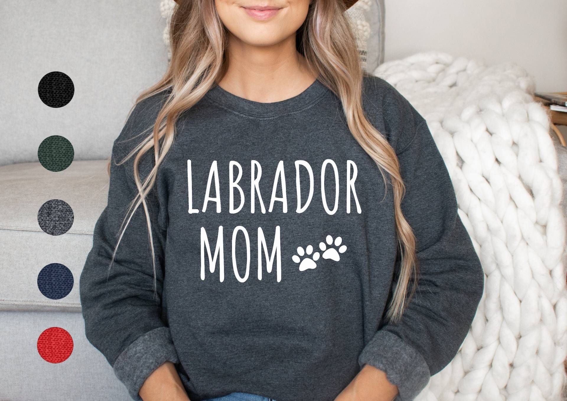 Labrador Mom Sweatshirt | Für Sie Labradorit Pullover Frauen Geschenk Chocolate Lab von FrenchieDogMomCo