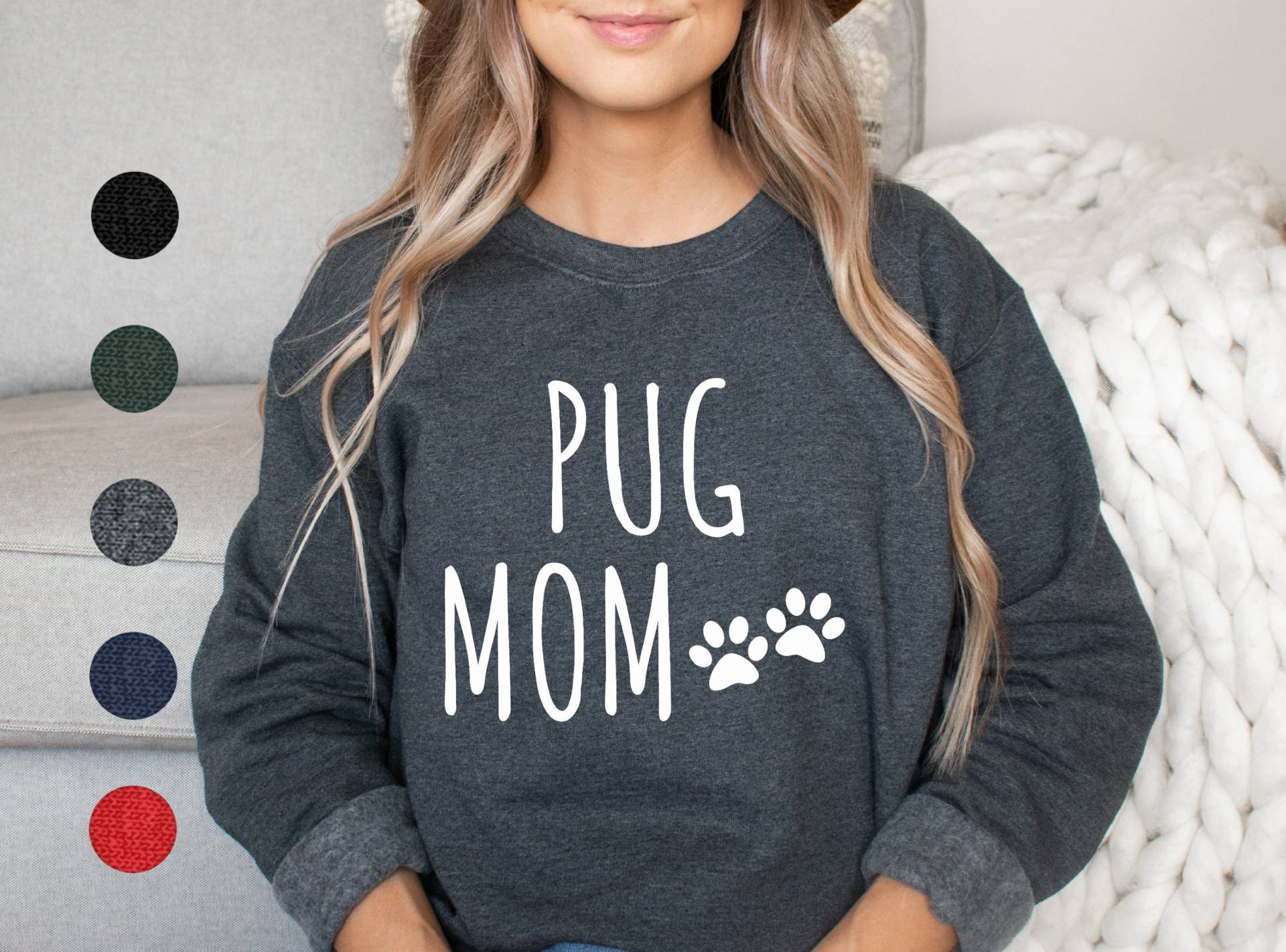 Mops Mama Sweatshirt | Mops-Sweatshirt Für Sie Pullover Frauen Geschenke Mutter Hundemama Geschenk von FrenchieDogMomCo