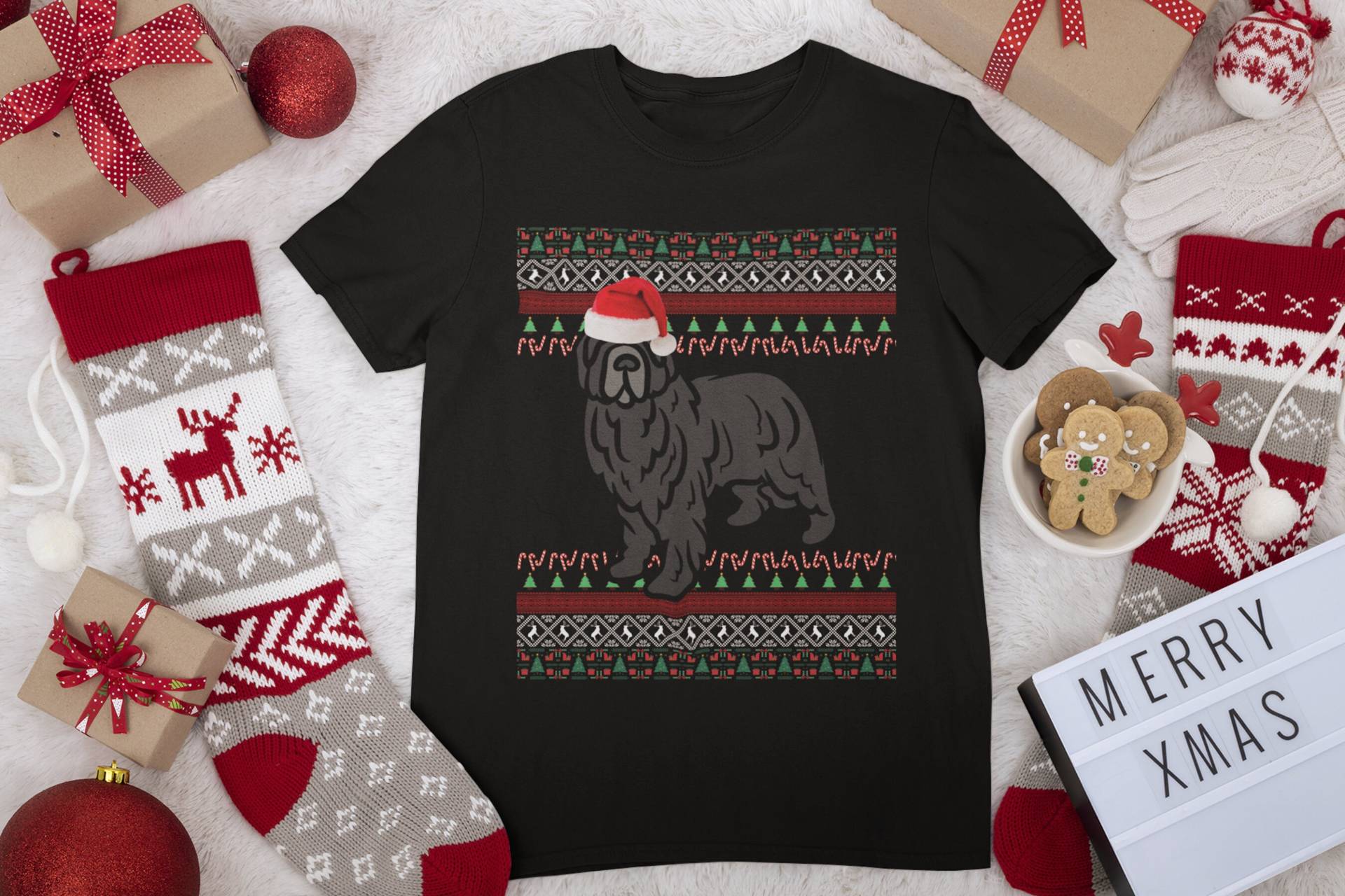 Neufundländer Weihnachtsshirt | Shirt Geschenke Newfie Mom Hässliches Weihnachts-Shirt Hundeshirt von FrenchieDogMomCo