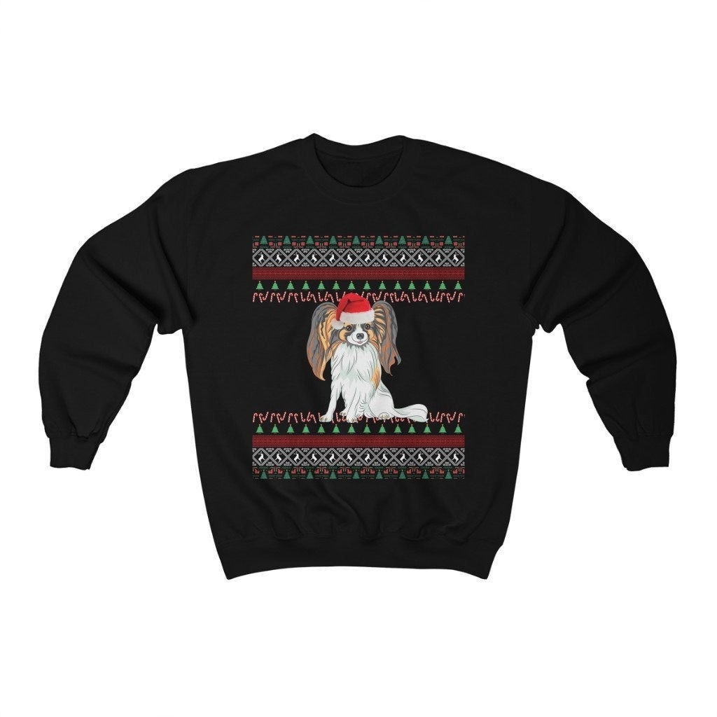 Papillon Weihnachtspullover | Hässliches Sweatshirt Weihnachts Geschenke Mom von FrenchieDogMomCo