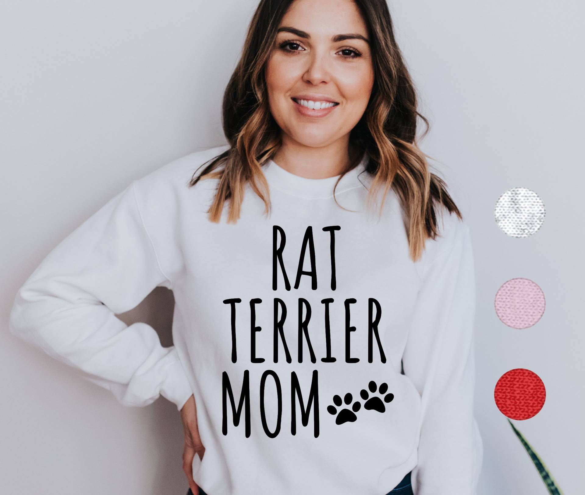 Rat Terrier Mom Sweatshirt | Pullover Geschenke Ratten Mama von FrenchieDogMomCo