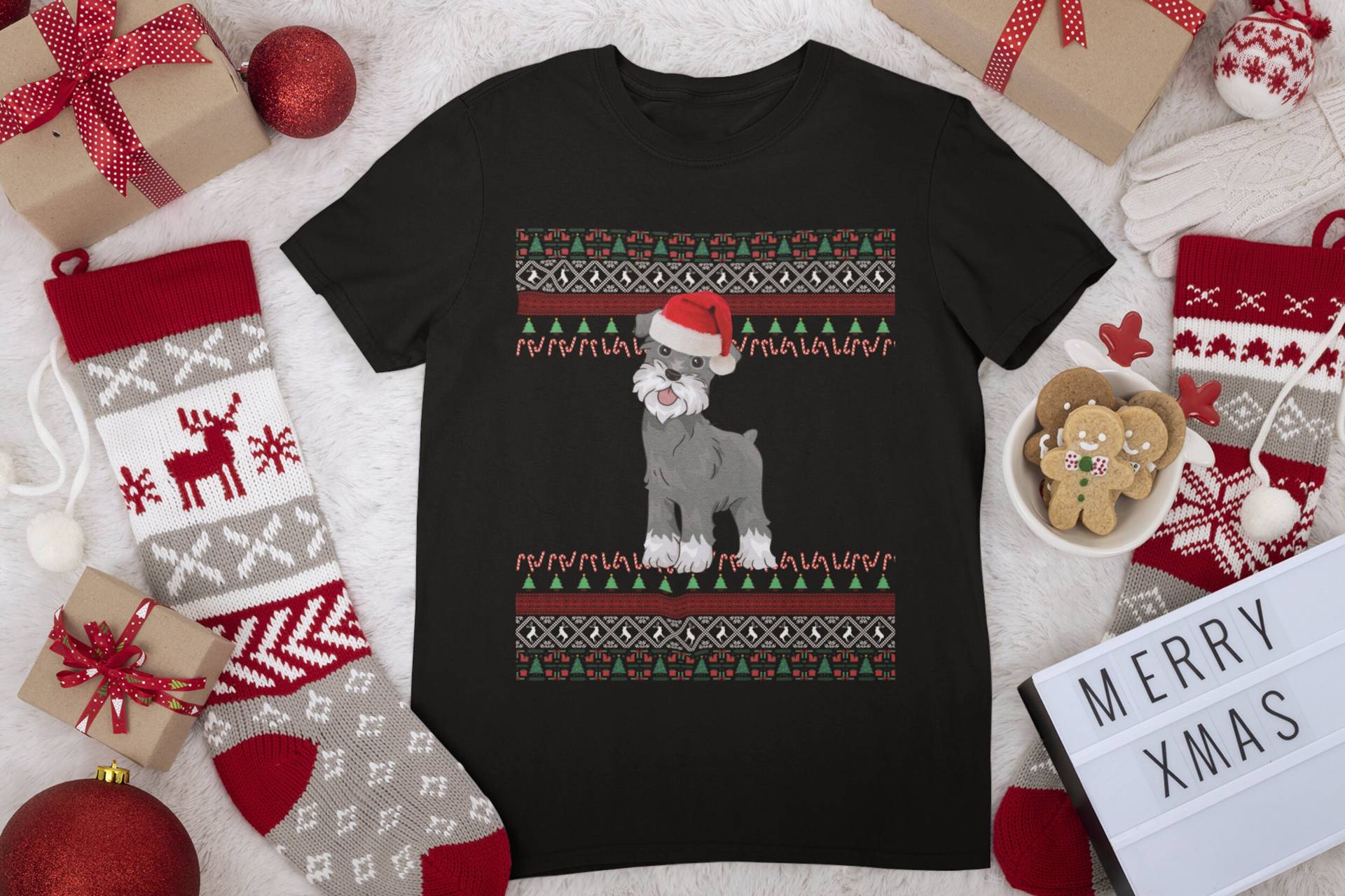 Schnauzer Shirt | Zwergschnauzer Geschenke Mom Hässliche Weihnachten Papa von FrenchieDogMomCo