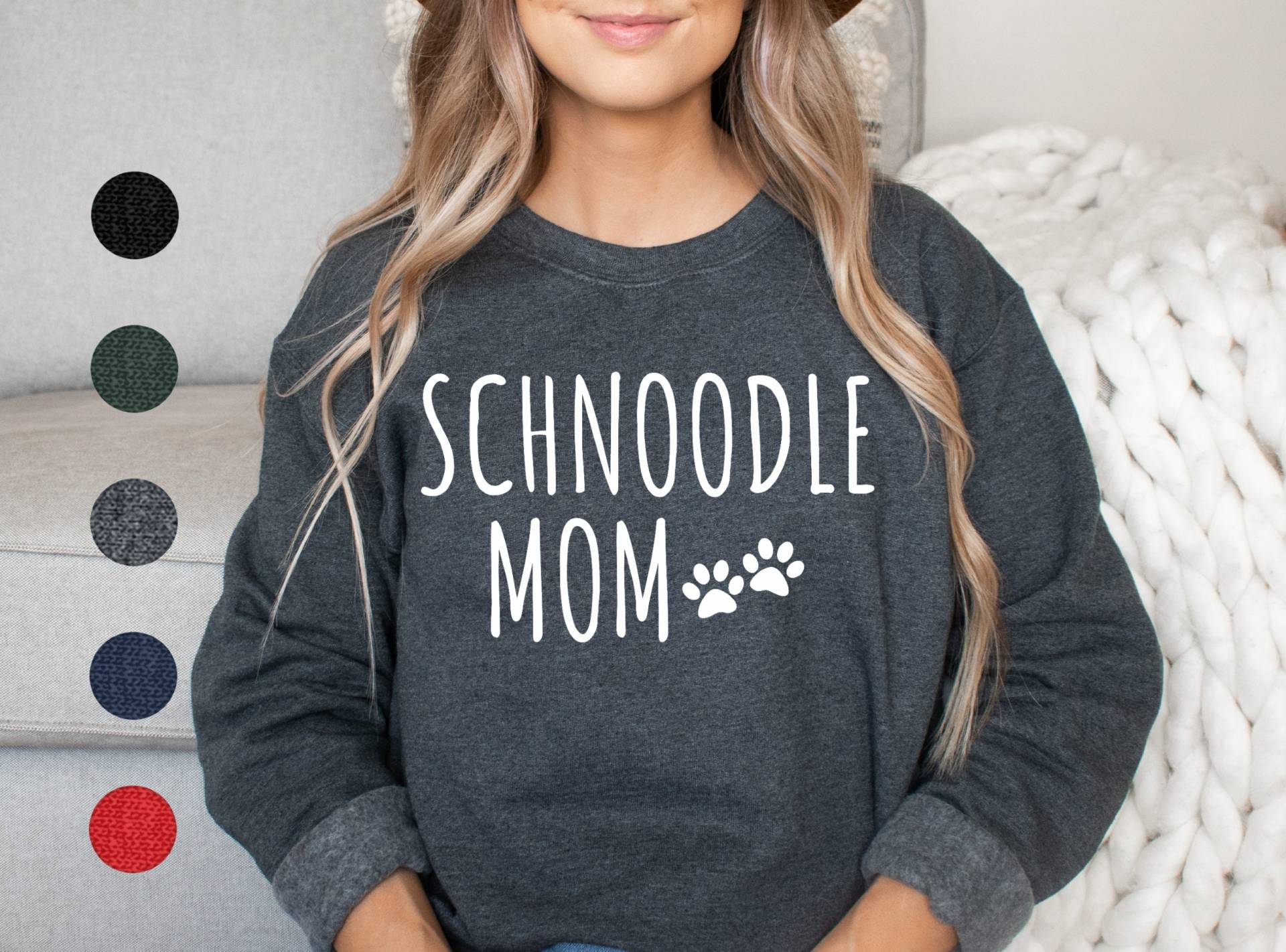 Schnoodle Mom Sweatshirt | Pullover Geschenke Schnauzer Pudel Für Frauen von FrenchieDogMomCo