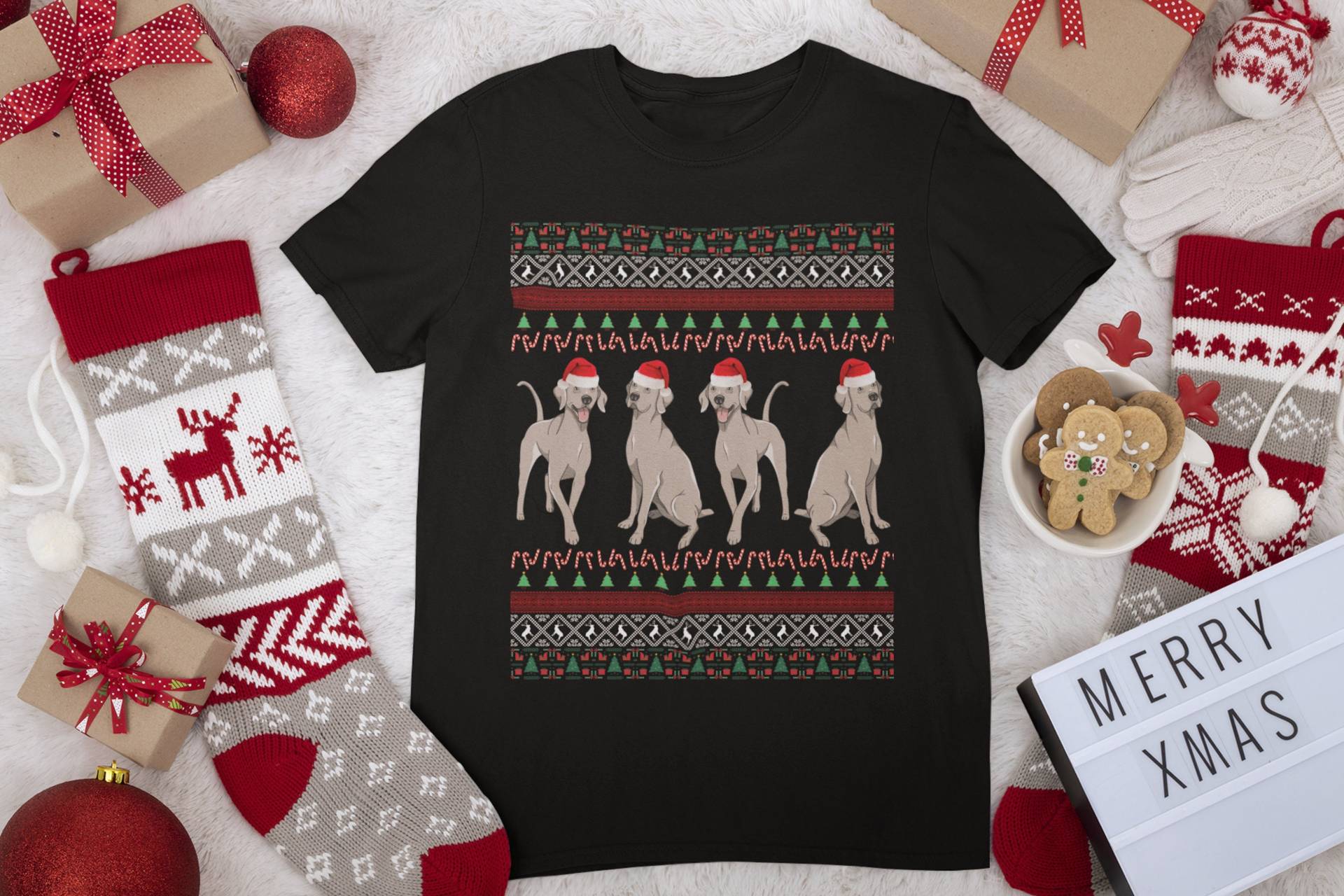 Weimaraner Weihnachtshemd | Hemd Geschenke Mom Shirt Papa Geschenk Hässlicher Weimy von FrenchieDogMomCo