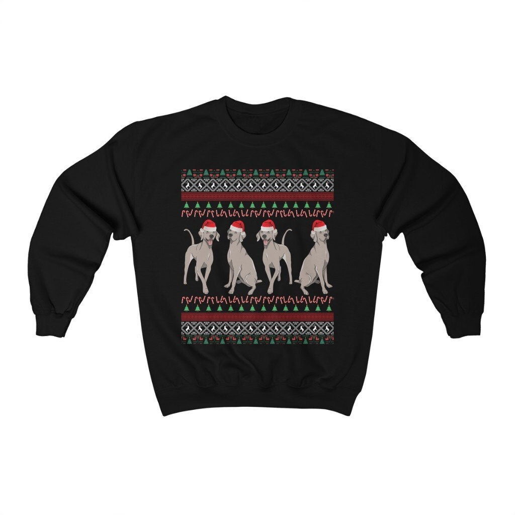 Weimaraner Weihnachtsstrickjacke | Geschenke Hässliches Sweatshirt Mama Pullover Dad von FrenchieDogMomCo