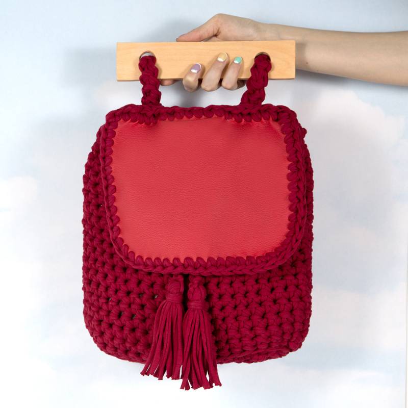 stricktasche - Trapilho Baumwollband Hakentasche Damentasche stricktasche - Trapilho Baumwollband Hakentasche Damentasche von Frendilove