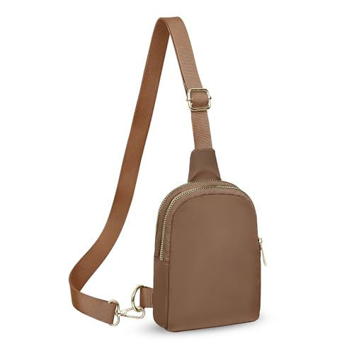 FRENOU Gürteltasche mit verstellbarem Gurt, klein, modische Schultertasche, Braun, 1 Stück von Frenou