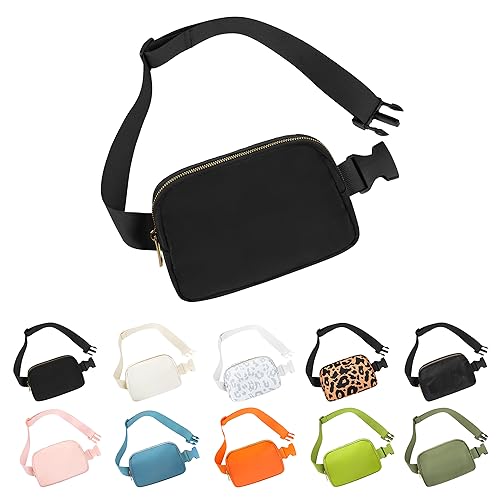 Frenou Waist Belt Bag Fashion Fanny Women Waist Pack With Adjustable Strap For Travel Running Hiking Walking Black von Frenou