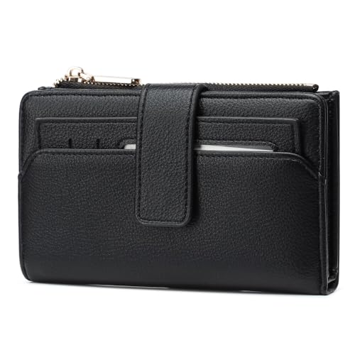 Frentree Geldbörse Damen Portemonnaie RFID Schutz Kartenetui groß mit Reißverschluss, viel Platz, herausnehmbares Etui & Geschenkbox von Frentree