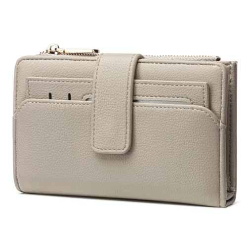 Frentree Geldbörse Damen Portemonnaie RFID Schutz Kartenetui groß mit Reißverschluss, viel Platz, herausnehmbares Etui & Geschenkbox von Frentree