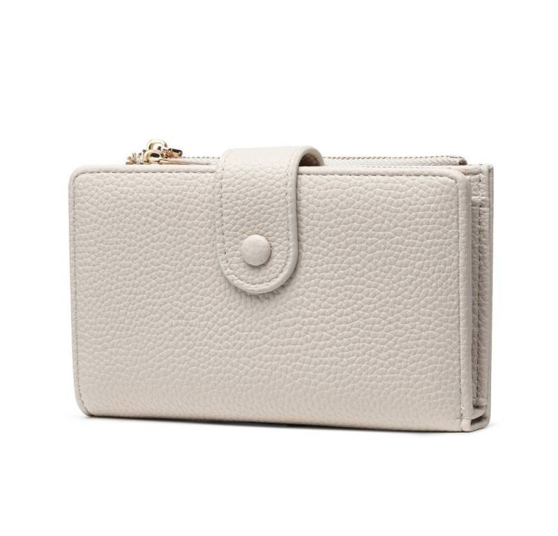 Frentree Geldbörse Damen mit RFID Schutz, Echtleder Optik, großes Münzfach, Portemonnaie mit Reißverschluss, Druckknopf, inkl. Geschenkbox von Frentree