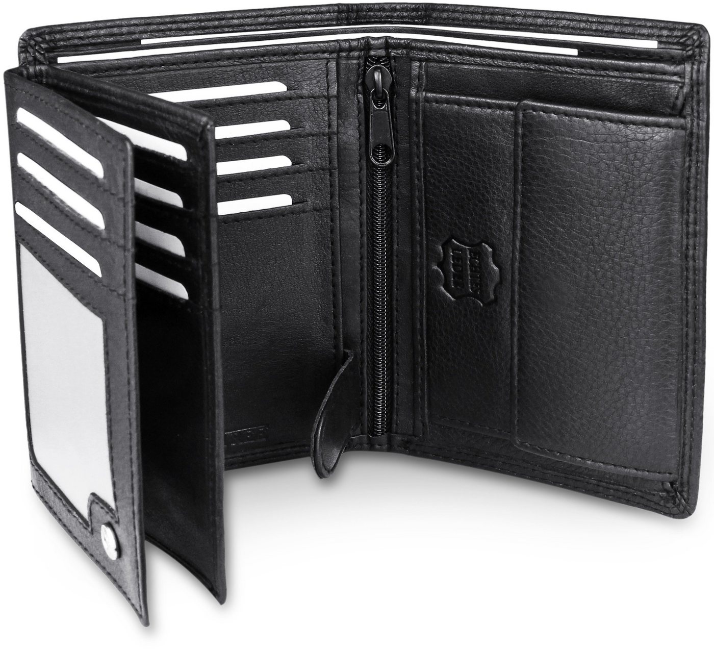 Frentree Geldbörse Echtes Nappaleder, Echtleder Portemonnaie mit 15 Fächern, RFID-Schutz, Geschenkbox von Frentree