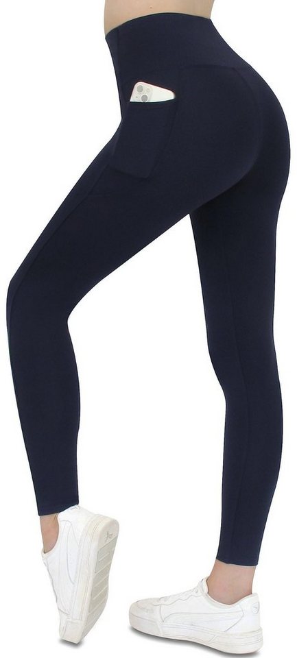 Frentree Leggings mit Taschen für Damen, Lange Sporthose, (High Waist, Yogaleggings in vielen Farben) Laufhose mit hohem Komfort von Frentree