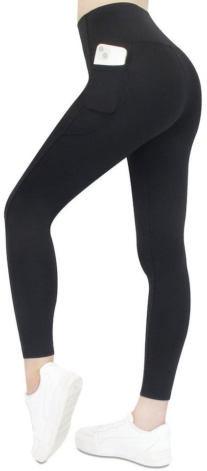 Frentree Leggings mit Taschen für Damen, Lange Sporthose, (High Waist, Yogaleggings in vielen Farben) Laufhose mit hohem Komfort von Frentree