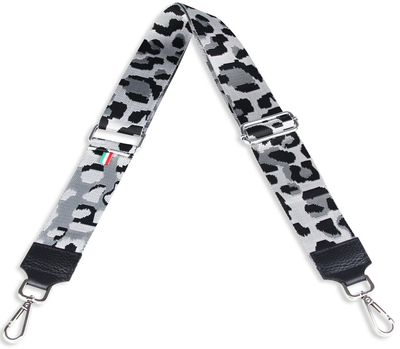 Frentree Schulterriemen MADE IN ITALY, 5cm breiter Schultergurt für Taschen, verstellbarer Gurt, Muster: Leopard/ Zebra von Frentree