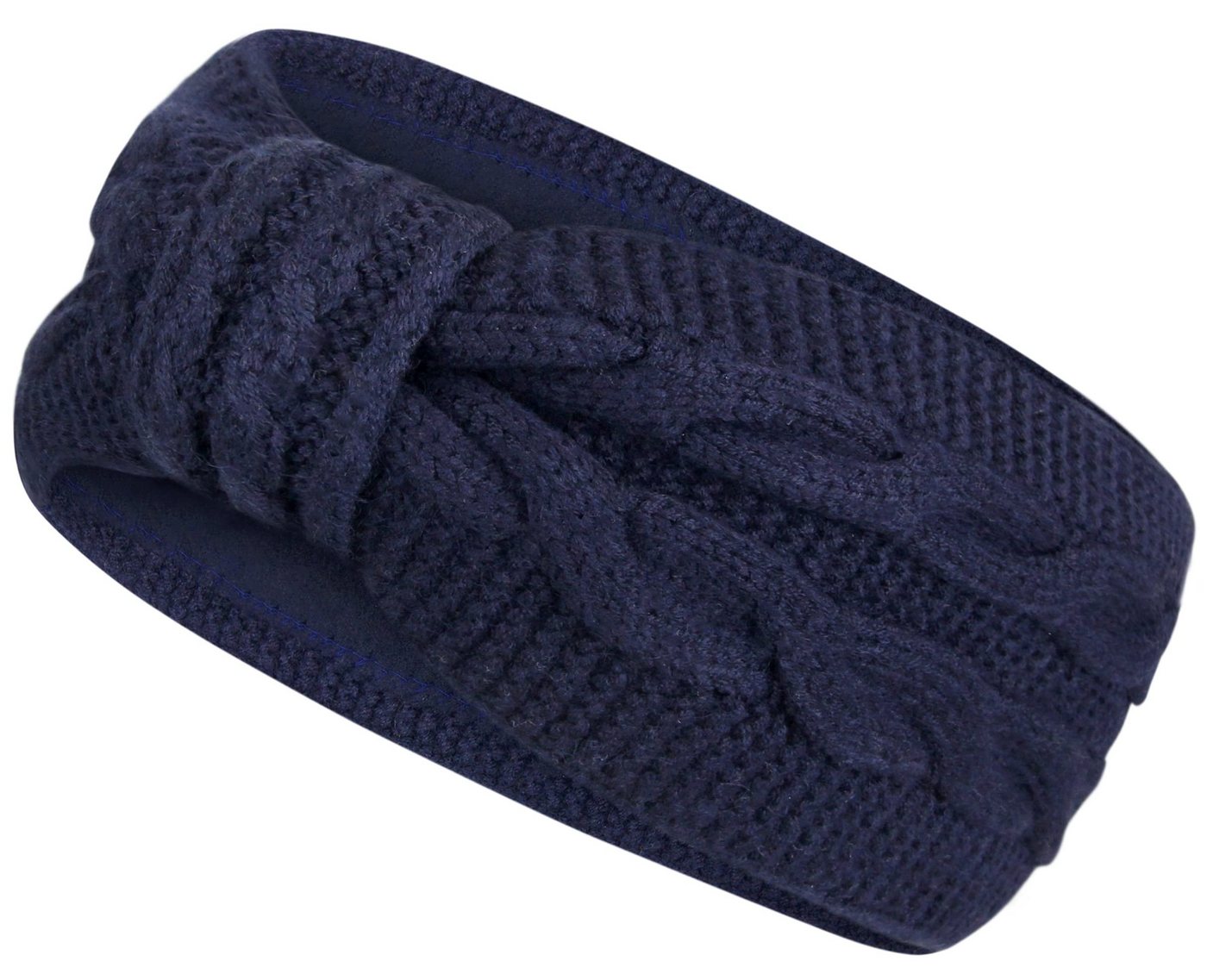 Frentree Stirnband Damen gestricktes Haarband mit Schleife und Zopfmuster, Mädchen Ohrenwärmer gefüttert mit weichem Fleece Innenfutter von Frentree