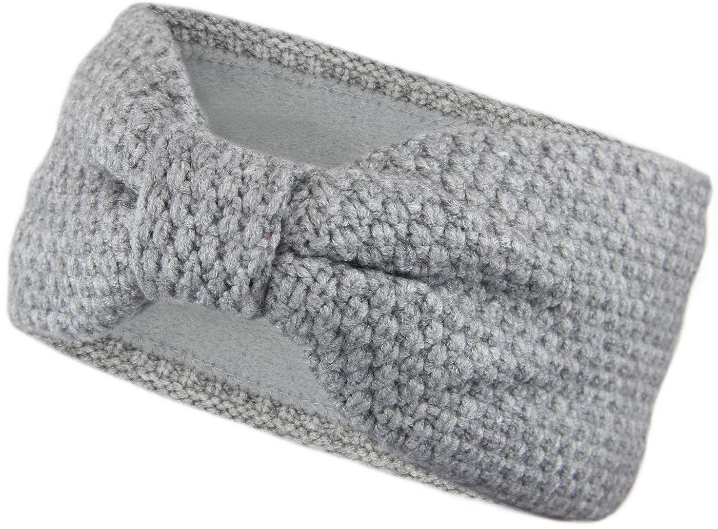 Frentree Stirnband Gefüttertes Haarband, Ohrenwärmer für Damen und Mädchen, Strickmuster mit Schleife und weichem Fleece Innenfutter von Frentree