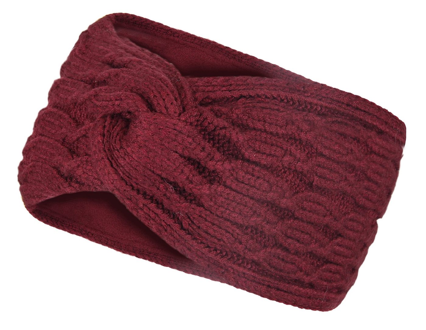 Frentree Stirnband Gefüttertes Warmes Damen Stirnband, Twist Desgin Haarband mit weichem Fleece Innenfutter, Mädchen Ohrenschützer Strick Schleife von Frentree