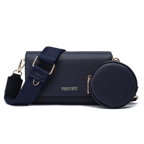 Frentree Umhängetasche Damen klein Handytasche Crossbody Bag Portemonnaie Schultertasche, elegant kompakt modern mit Reißverschluss viel Stauraum von Frentree