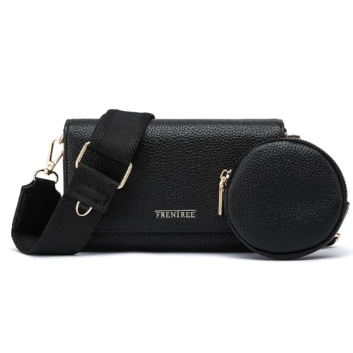 Frentree Umhängetasche Damen klein Handytasche Crossbody Bag Portemonnaie Schultertasche, elegant kompakt modern mit Reißverschluss viel Stauraum von Frentree
