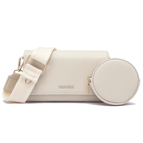 Frentree Umhängetasche Damen klein Handytasche Crossbody Bag Portemonnaie Schultertasche, elegant kompakt modern mit Reißverschluss viel Stauraum von Frentree