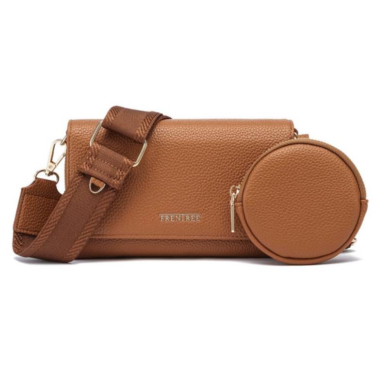 Frentree Umhängetasche Damen klein Handytasche Crossbody Bag Portemonnaie Schultertasche, elegant kompakt modern mit Reißverschluss viel Stauraum von Frentree