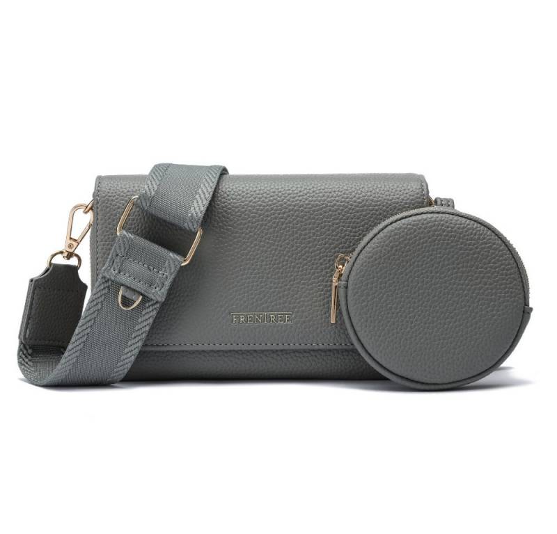 Frentree Umhängetasche Damen klein Handytasche Crossbody Bag Portemonnaie Schultertasche, elegant kompakt modern mit Reißverschluss viel Stauraum von Frentree