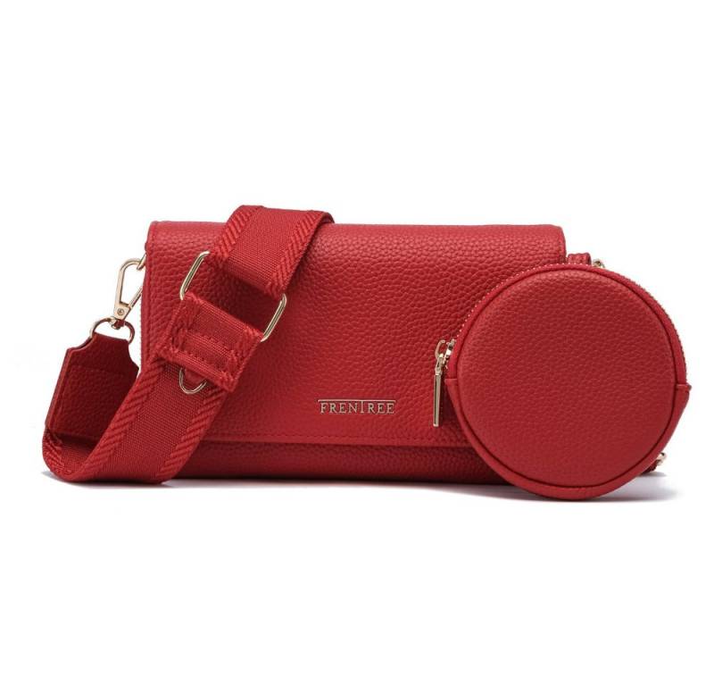 Frentree Umhängetasche Damen klein Handytasche Crossbody Bag Portemonnaie Schultertasche, elegant kompakt modern mit Reißverschluss viel Stauraum von Frentree