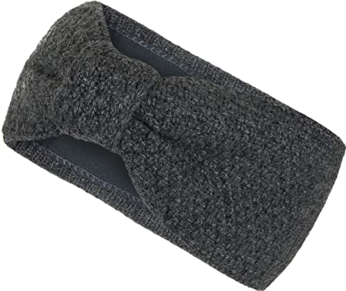 Gefüttertes Stirnband Haarband Ohrenwärmer für Damen und Mädchen, Strickmuster mit Schleife und weichem Fleece Innenfutter, SB1019X von Frentree