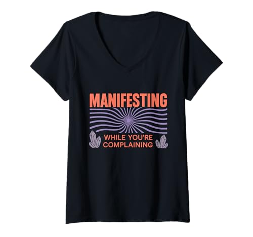 Damen Vibrationsspiel Manifesting Law of Attraction High Vibe T-Shirt mit V-Ausschnitt Damen Vibrationsspiel Manifesting Law of Attraction High Vibe T-Shirt mit V-Ausschnitt von Frequency Alignment Manifestation Quote Spiritual