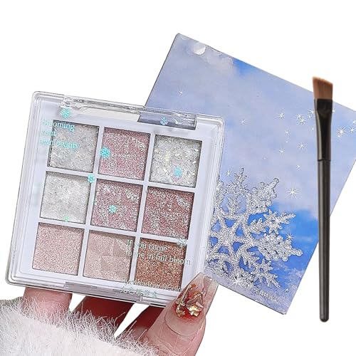 Glitzer Lidschatten Palette für Frauen - Hochpigmentierte Schminkpalette mit schimmernden Weiß- und Pinktönen Ausgestattet mit einem Make-up-Pinsel, geeignet für Mädchen Reisegröße Glitzer Lidschatten Palette für Frauen - Hochpigmentierte Schminkpalette mit schimmernden Weiß- und Pinktönen Ausgestattet mit einem Make-up-Pinsel, geeignet für Mädchen Reisegröße von FresFresi