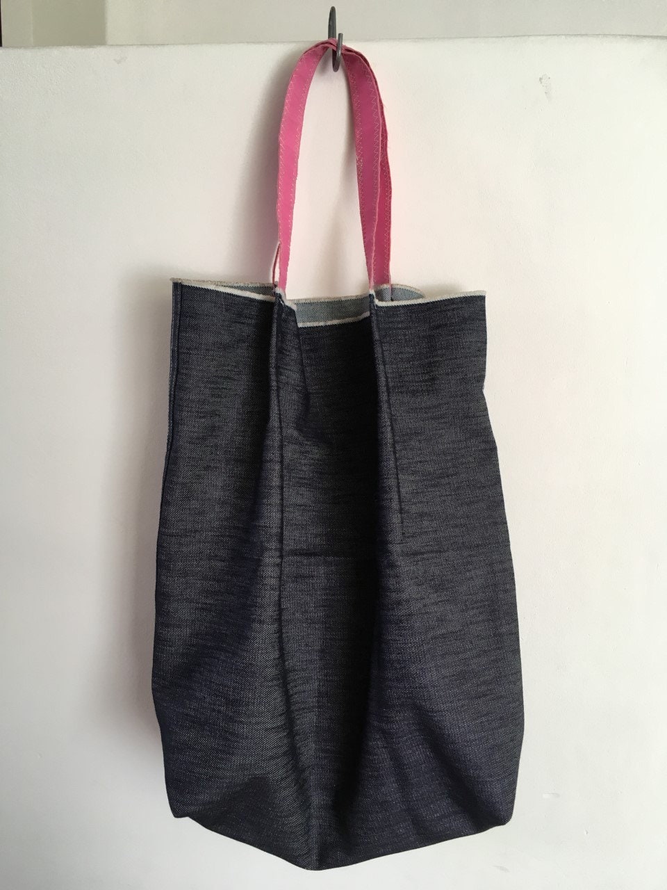 Denimtasche Mit Griffen Aus Surfsegel/Denim Tragetasche von FrescaGoods