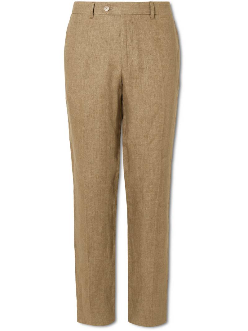 Frescobol Carioca - Affonso Straight-Leg Linen Suit Trousers - Men - Brown - UK/US 30 von Frescobol Carioca