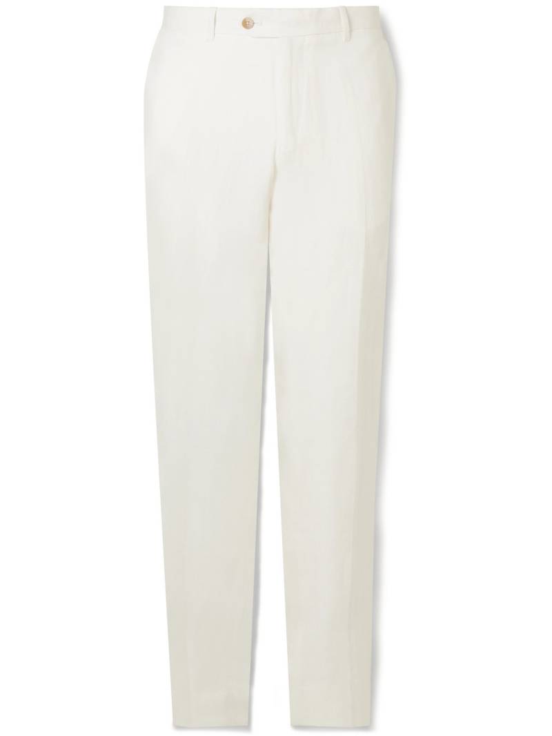 Frescobol Carioca - Affonso Straight-Leg Linen Suit Trousers - Men - White - UK/US 28 von Frescobol Carioca