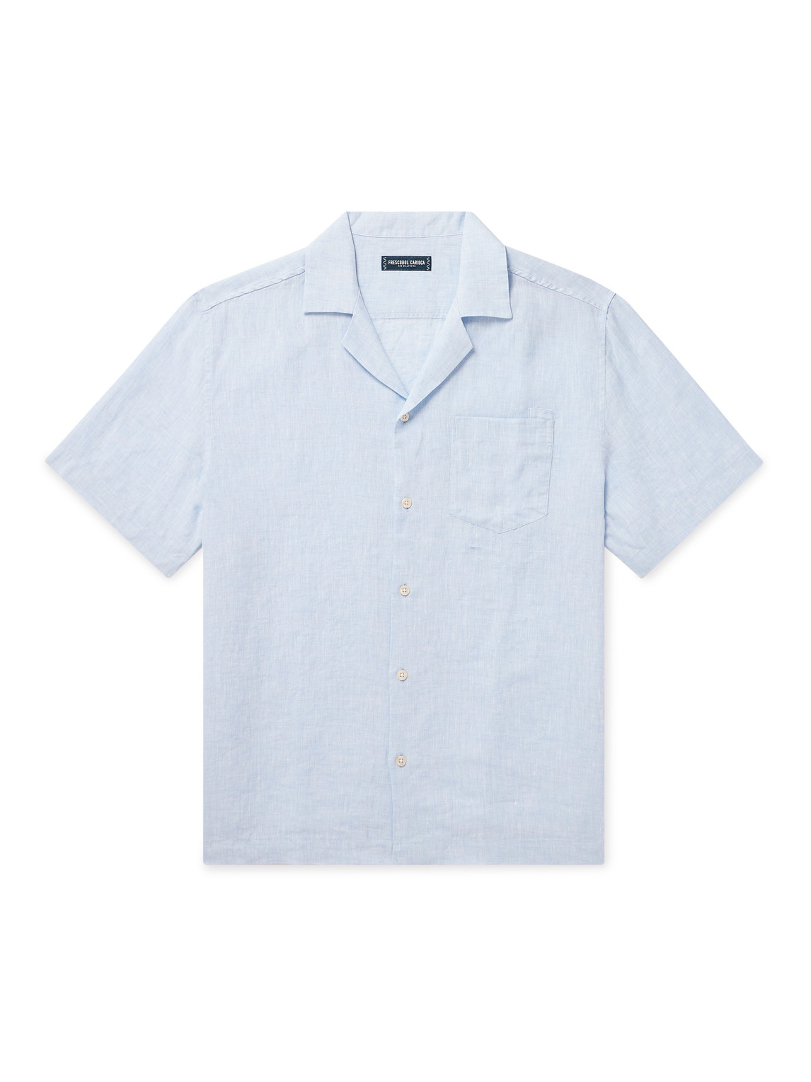 Frescobol Carioca - Angelo Camp-Collar Linen Shirt - Men - Blue - XL von Frescobol Carioca