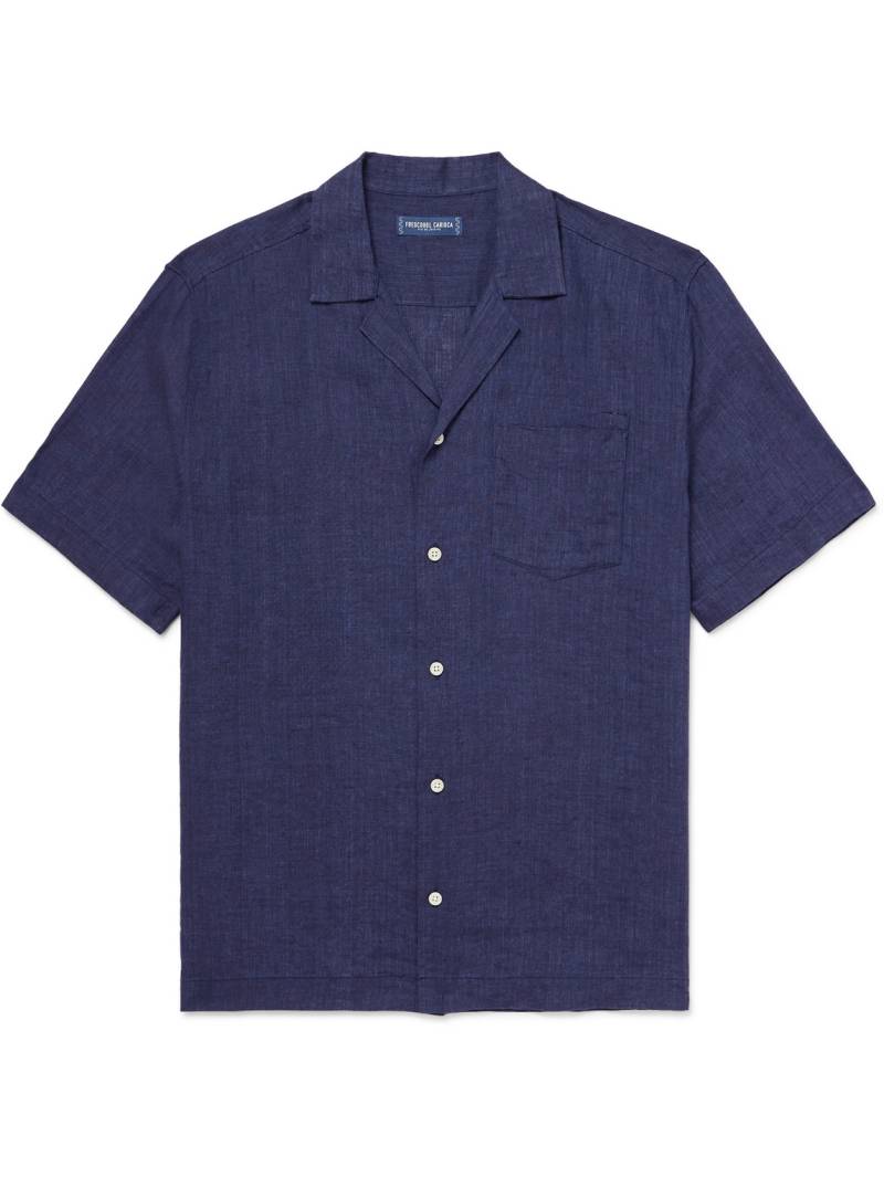 Frescobol Carioca - Angelo Camp-Collar Linen Shirt - Men - Blue - XXL von Frescobol Carioca