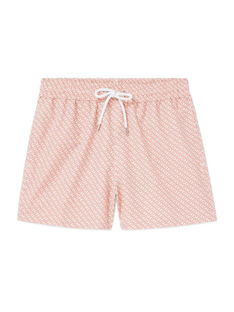 Frescobol Carioca - Angra Straight-Leg Mid-Length Printed Recycled Swim Shorts - Men - Orange - XXL von Frescobol Carioca