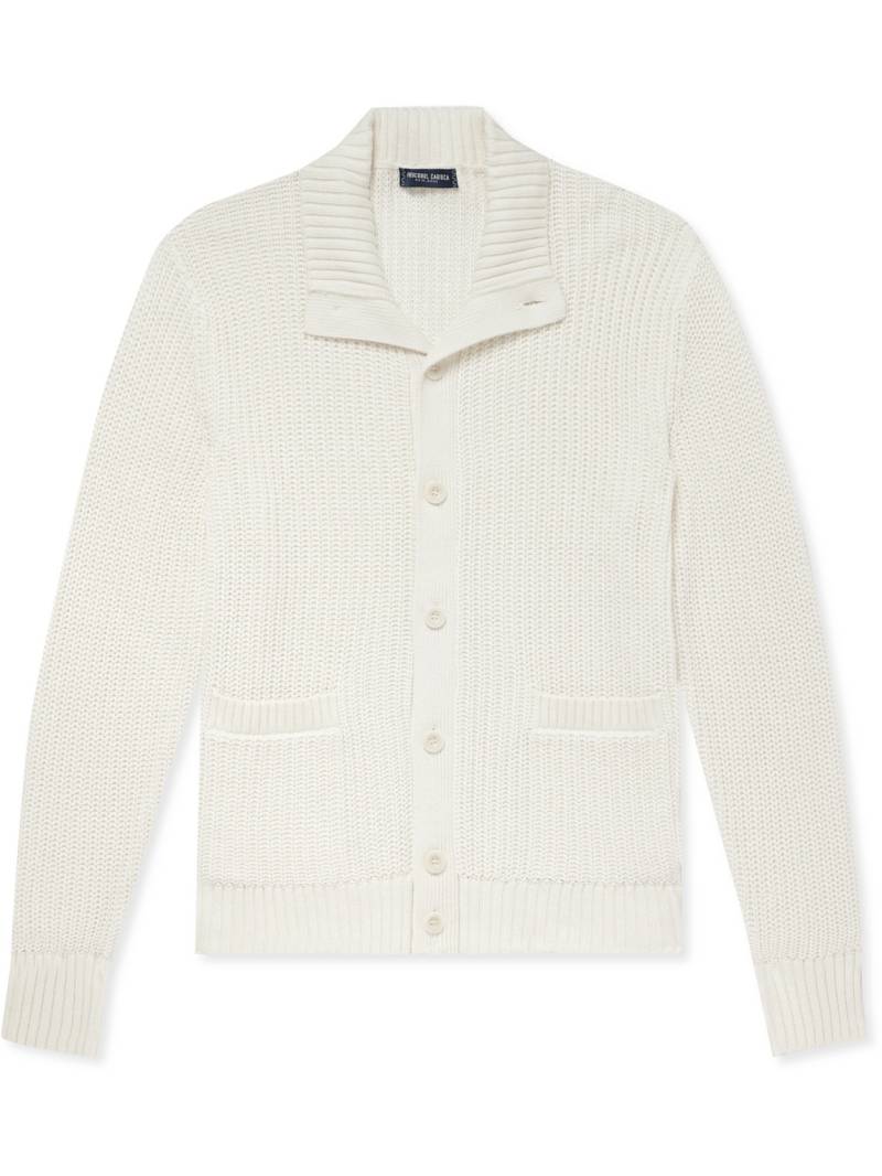 Frescobol Carioca - Claudio Ribbed Cotton and Cashmere-Blend Cardigan - Men - Neutrals - XXL von Frescobol Carioca