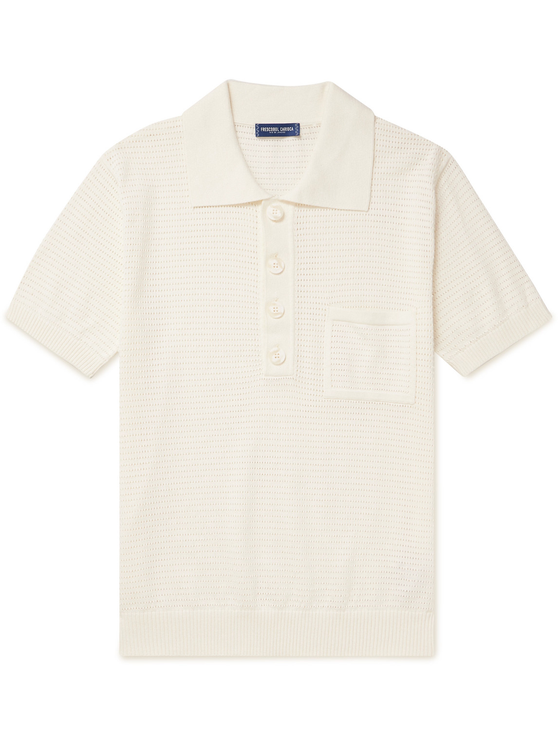 Frescobol Carioca - Clemente Pointelle-Knit Cotton Polo Shirt - Men - Neutrals - L von Frescobol Carioca