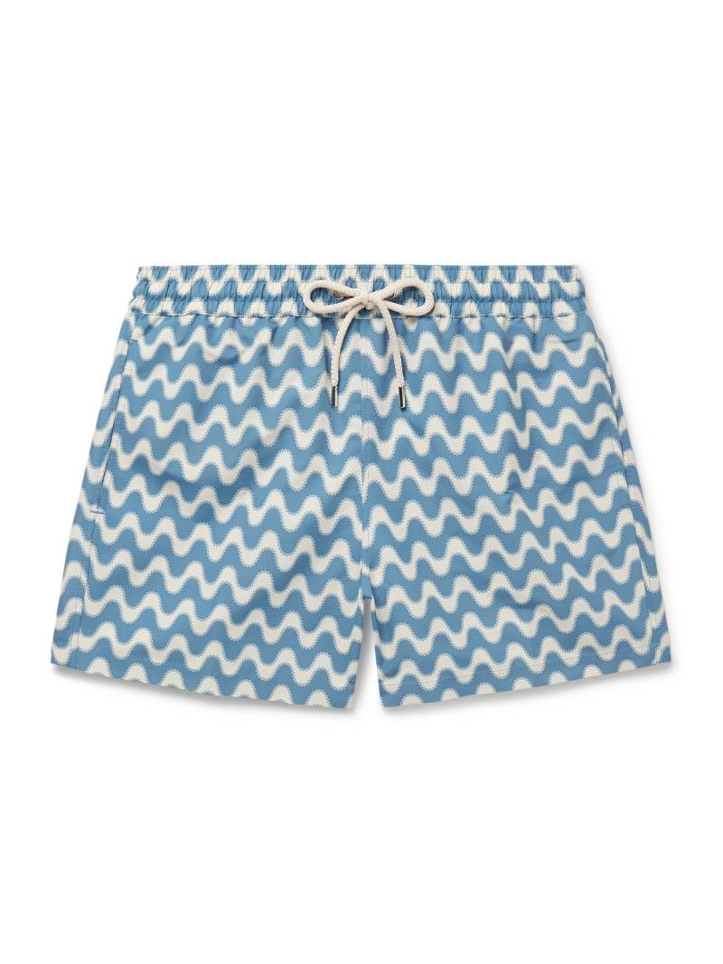 Frescobol Carioca - Copacabana Straight-Leg Mid-Length Printed Recycled Swim Shorts - Men - Blue - XXL von Frescobol Carioca