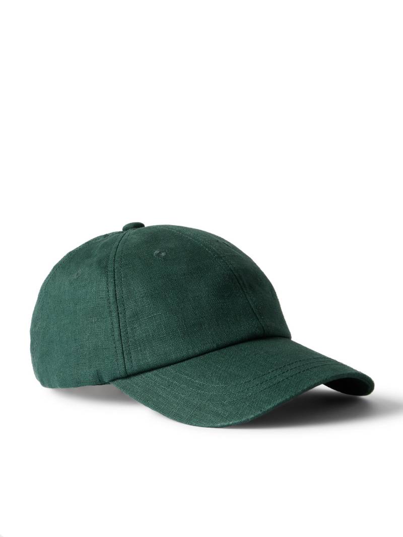 Frescobol Carioca - Fernando Linen Baseball Cap - Men - Green von Frescobol Carioca