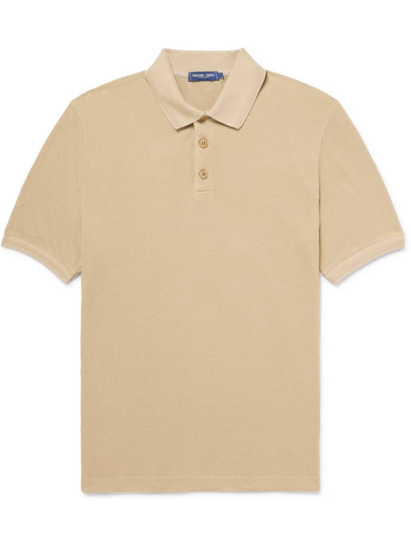Frescobol Carioca - Horacio Modal and Linen-Blend Piqué Polo Shirt - Men - Brown - S von Frescobol Carioca