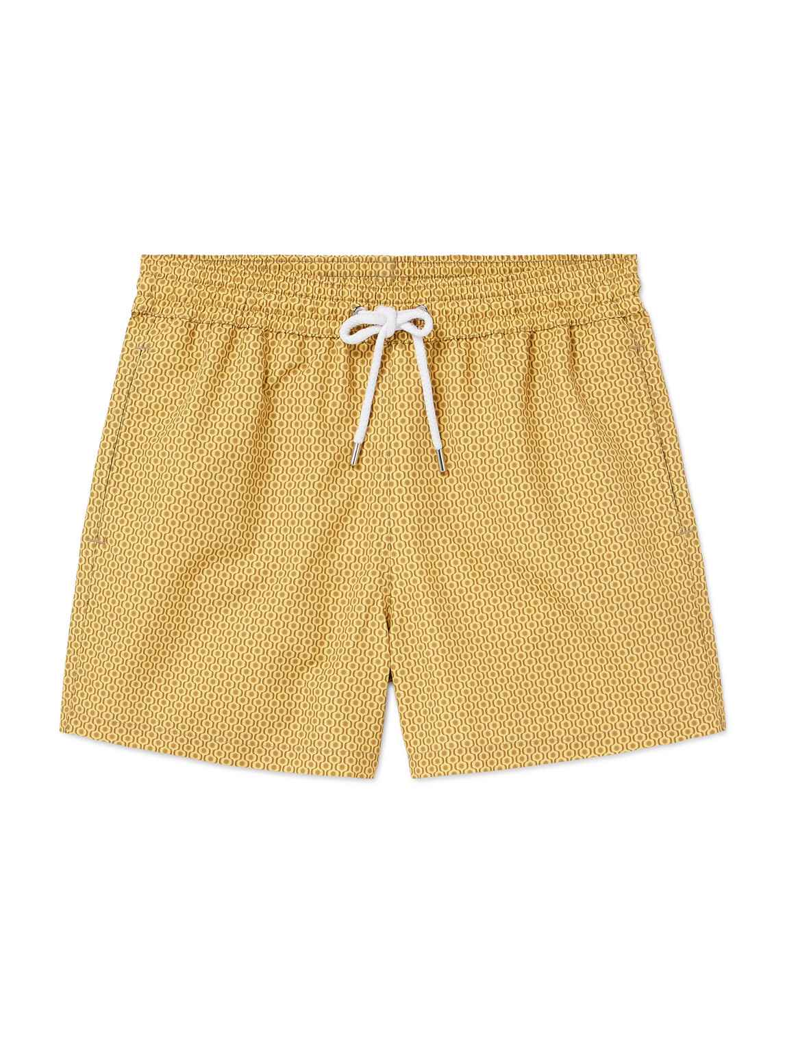 Frescobol Carioca - Ipanmena Straight-Leg Mid-Length Printed Recycled-Shell Swim Shorts - Men - Yellow - XXL Frescobol Carioca - Ipanmena Straight-Leg Mid-Length Printed Recycled-Shell Swim Shorts - Men - Yellow - XXL von Frescobol Carioca