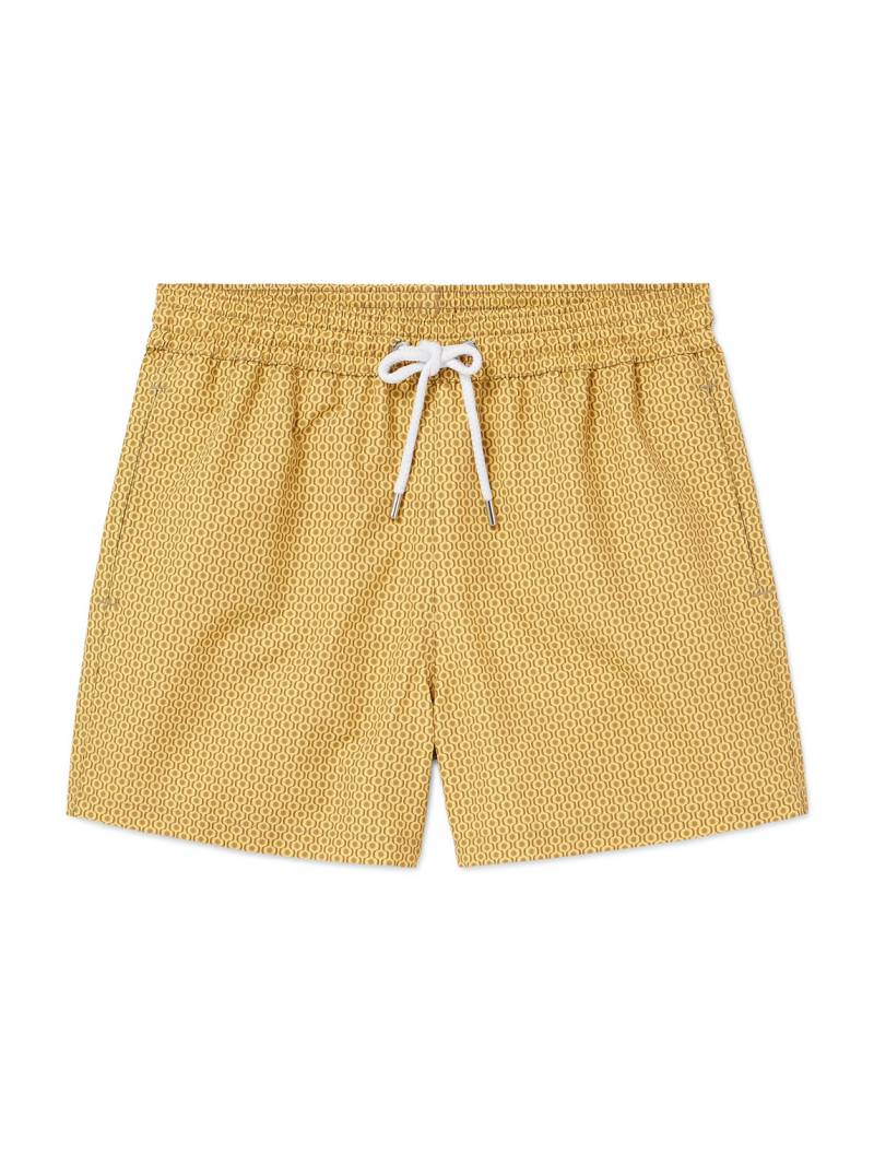 Frescobol Carioca - Ipanmena Straight-Leg Mid-Length Printed Recycled-Shell Swim Shorts - Men - Yellow - XXL von Frescobol Carioca