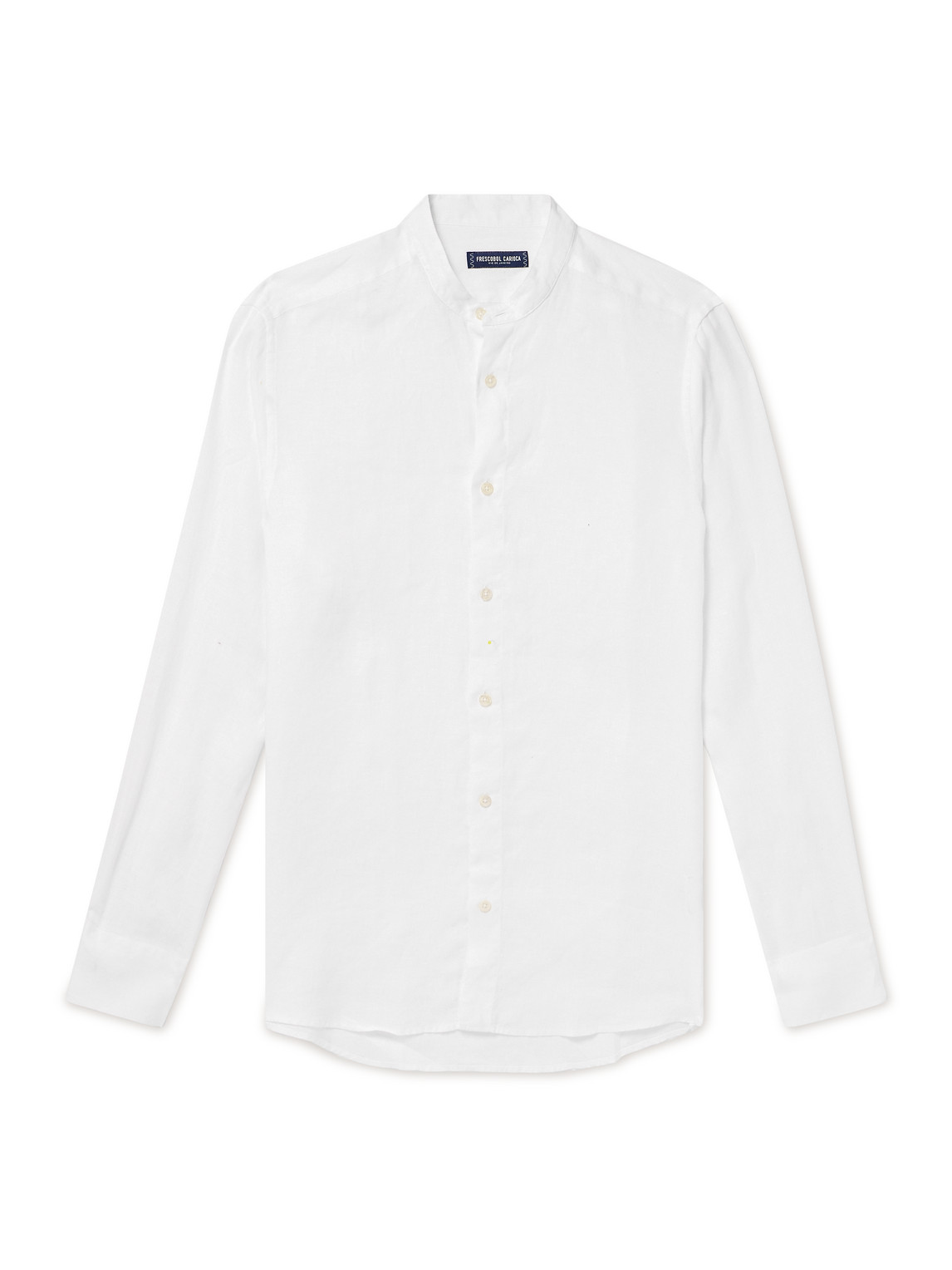 Frescobol Carioca - Jorge Grandad-Collar Linen Shirt - Men - White - M von Frescobol Carioca
