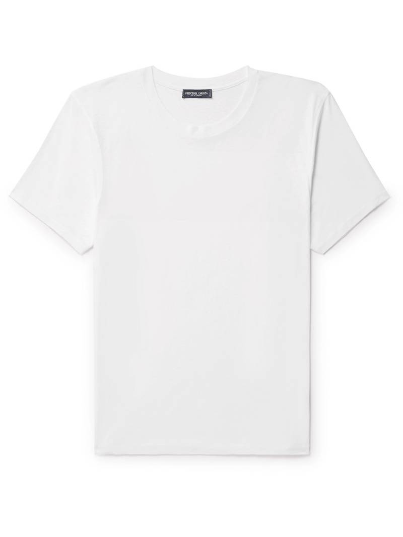 Frescobol Carioca - Lucio Cotton and Linen-Blend Jersey T-Shirt - Men - White - S von Frescobol Carioca