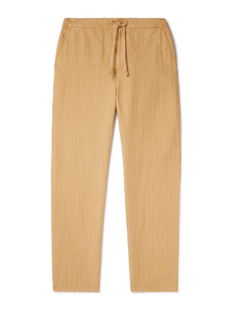 Frescobol Carioca - Mendes Straight-Leg Lyocell, Linen and Cotton-Blend Drawstring Trousers - Men - Brown - UK/US 30 von Frescobol Carioca