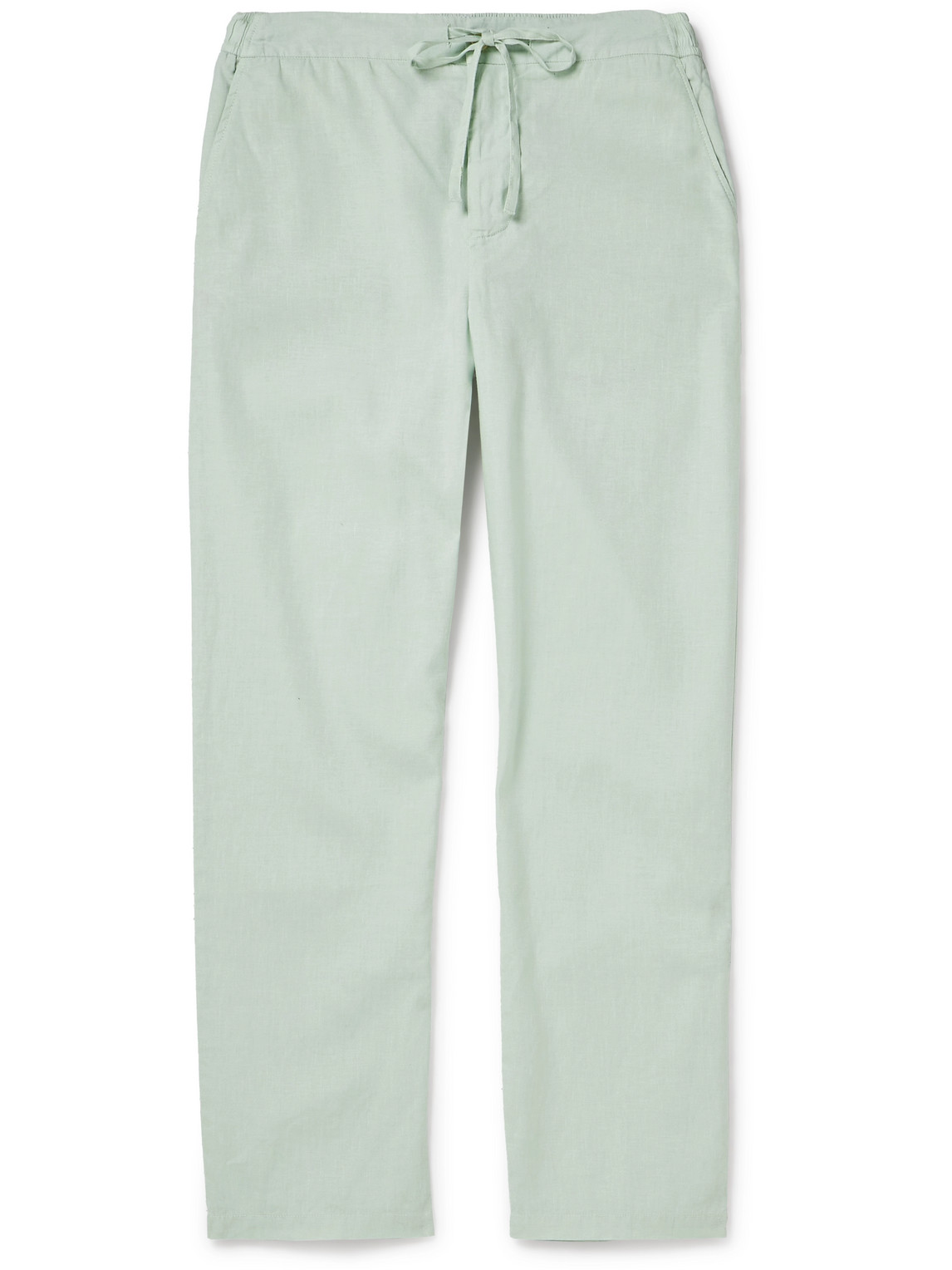 Frescobol Carioca - Mendes Straight-Leg Stretch Linen and Cotton-Blend Drawstring Trousers - Men - Green - UK/US 38 Frescobol Carioca - Mendes Straight-Leg Stretch Linen and Cotton-Blend Drawstring Trousers - Men - Green - UK/US 38 von Frescobol Carioca