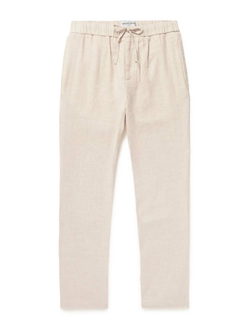 Frescobol Carioca - Oscar Straight-Leg Linen and Cotton-Blend Drawstring Trousers - Men - Neutrals - UK/US 30 von Frescobol Carioca